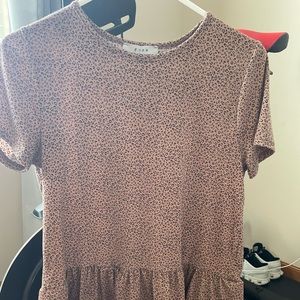 Leopard print peplum top